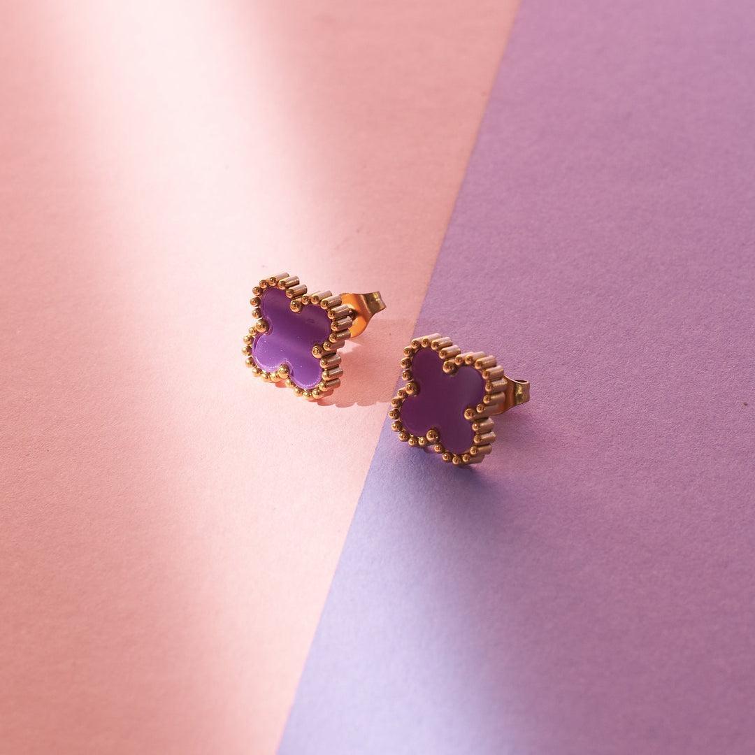 sk_1014 Clover Stud Earrings